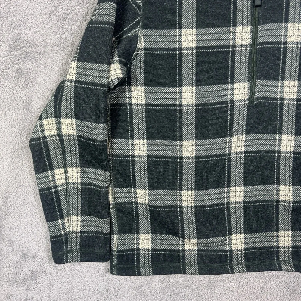 The North Face Gordon Lyons Jacket Mens L Novelty 1/2 Zip Plaid Fleece Sweater